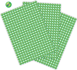 Groene Vinkjes Stickers - 3 Grote Stickervellen - 1104 Beloningsstickers