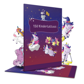 150 Fake Tattoos Unicornss - Stick on Tattoos for Kids
