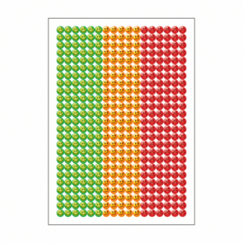 Autocollants Smiley feux de circulation 10mm - 1104 Autocollants