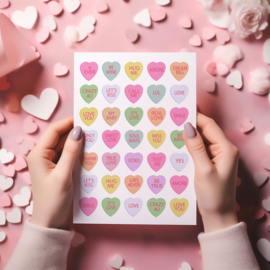 Snoep Hartjes Stickers