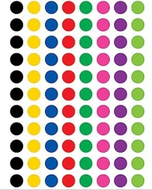 Gekleurde Stippen - 88 Stickers