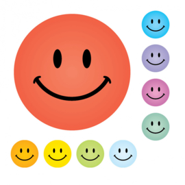 Belohnungssticker Pastell Smileys Groß 19mm - 54 Aufkleber