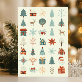 Kerst Stickers - Wonderful Christmas