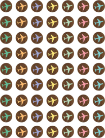 Vliegtuigjes - 63 stickers