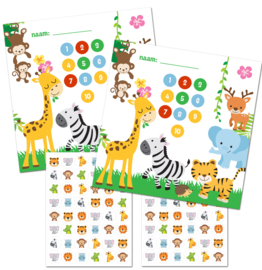 Beloningssysteem Jungle met Stickers + Plassticker Haai