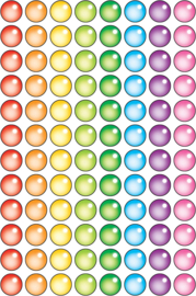 Regenboog Stippen - 100 stickers