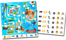 Beloningssysteem Piraten met stickers - Complete Set