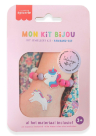 DIY Unicorn Bracelet Making Kit with Unicorn Fake Tattoo