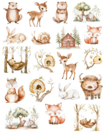 Lieve Bosdiertjes - 19 Stickers