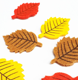 Herbstblätter Aufkleber aus Filz