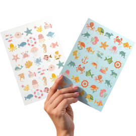 2 Grote Stickervellen Zeediertjes