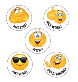 Engelse Beloningsstickers Emoji I - 25 stickers