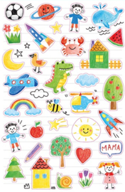 Stickervel voor Kinderen met Glitters