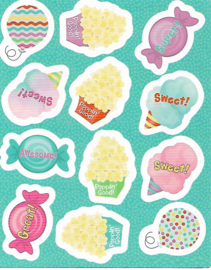 Luchtige Snacks  - 12 Stickers