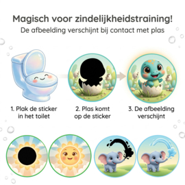 Autocollants magiques pour l’apprentissage de la propreté – Animaux – Lot de 8 autocollants réactifs à l’urine