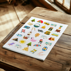 2 Grote Stickervellen BBQ en Kamperen