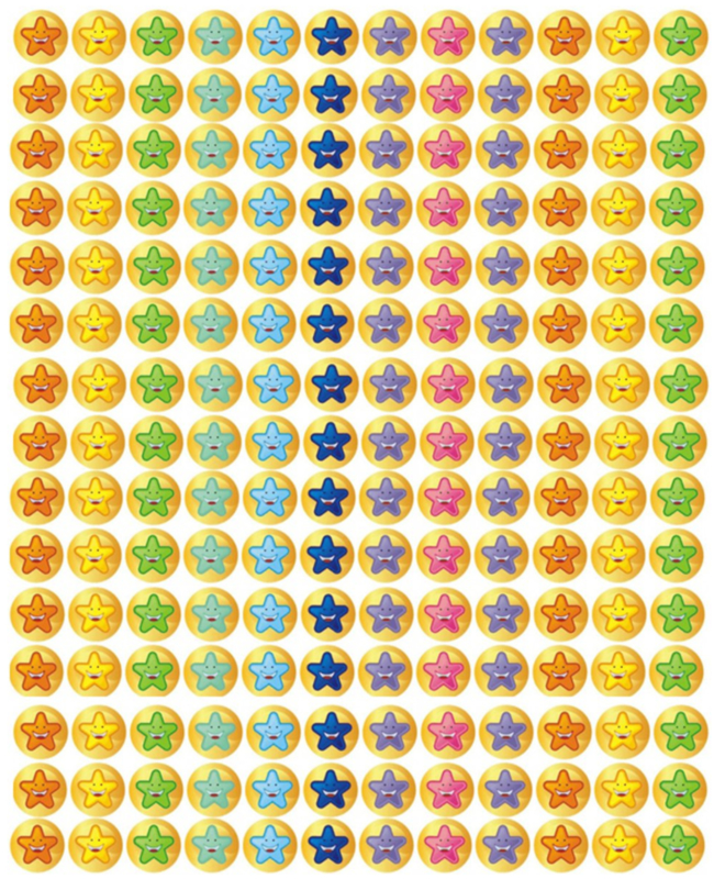 Smiley Stickers Sterren 10mm- 1104 Stickers