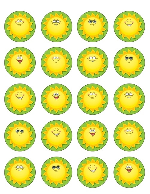 Zomerzonnetjes - 20 stickers