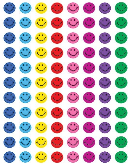 Mini Gekleurde Smileys - 88 Stickers