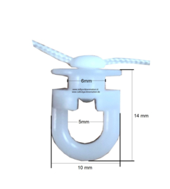 Kordel mit Drehgleiter, d 10mm, Abstand 6cm