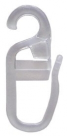 Quer-Ösenhaken für Ringe 6 mm Transparent