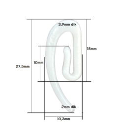 Gerster Krulhaak zwart 27,5 mm