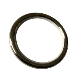 Nikkel ring, massief met nylon inleg 42/52 mm + haakje
