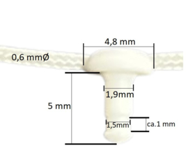 Glijderkoord G3 - 6 cm tussenruimte