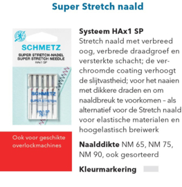 Schmetz Super Stretch Nadeln 75-90  - 5 Stück