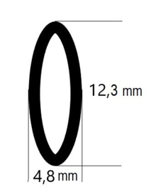 Querstäbe transparent oval bis 95cm