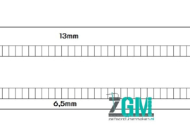 WAVE gordijnband 77 mm transparant met ongelijke hoofdjes