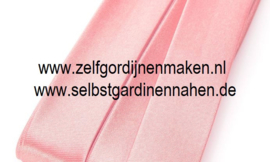 Satin-Schrägband 30 mm Rosa