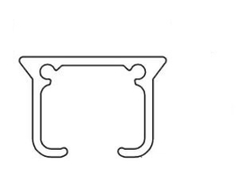 Gardi-Klick Gleiter für Aluminiumschienen mit Faltenleghaken.