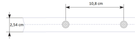 Snap tape transparant  1" x 4 ¼"