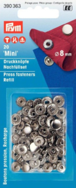 Prym Nähfrei Druckknöpfe Nachfüll Mini 8mm silber - 20Stk