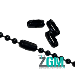 Kettingverbinder  4 mm Ø zwart