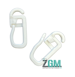 Büsche Roede ringclip wit voor afgevlakte ring
