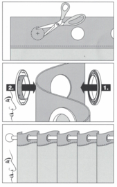 Klik zeilring zwart 55/80mm