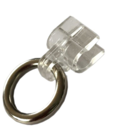 Baleinklem 6mm  met ring chroom