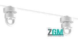 Wave glijder koord 8 cm breed model ZWART