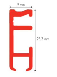 Vitra wand/plafondsteuntje voor klittenbandrails 26mm