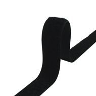 Zelfklevend Klittenband , Zwart, lus  2 cm, per meter