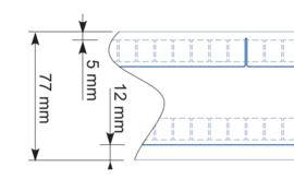 WAVE band 77 mm transparant met ongelijke hoofdjes