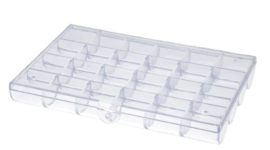 SPULENBOX FÜR 24 SPULEN 18X13X2,5CM TRANSPARENT