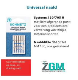 Schmetz Universeel naalden  130-705 assortiment 70 tot 90