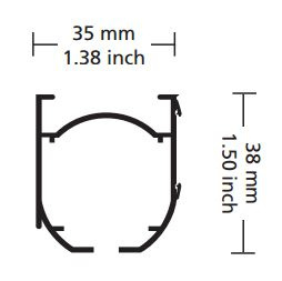 Kettingbediening Child Safe 1:4 met eindkap wit Valencia