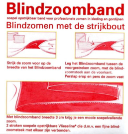 Blindzoomband wit 50 meter