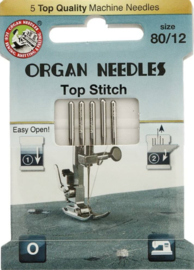 ORGAN NEEDLES ECO-PACK TOP STITCH 5 NADELN 80-12