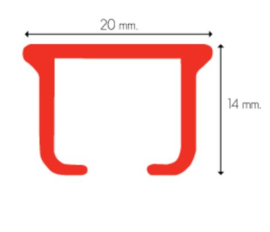 Kliksteun oa. voor KS rail, Wit 3,5 cm