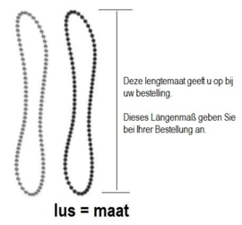 Bedienungskette Gelb Gold - Endlos